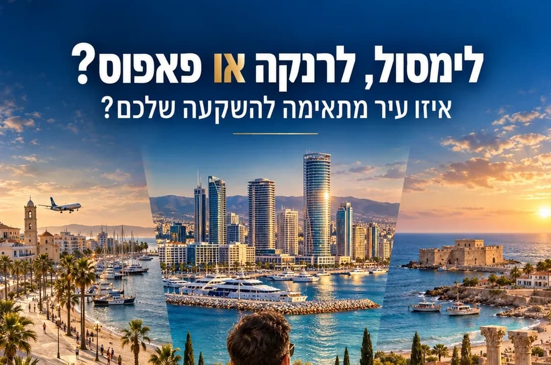 לימסול, לרנקה או פאפוס? איזו עיר מתאימה למשקיע בקפריסין