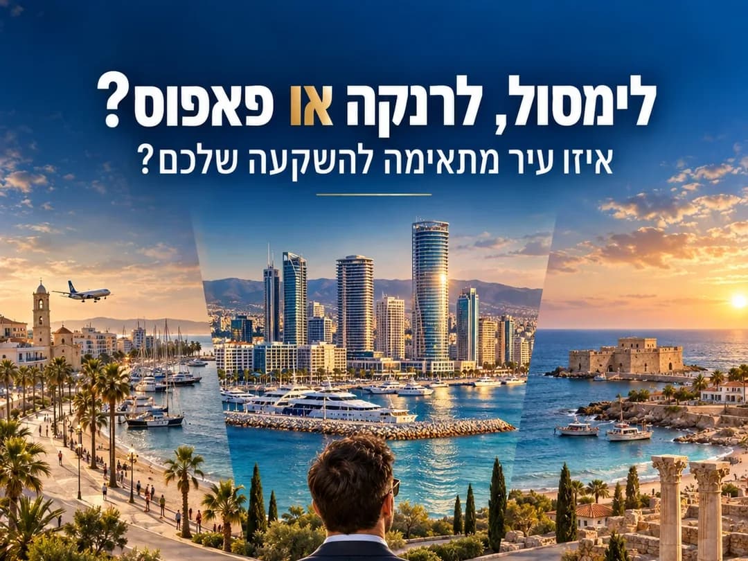 תמונה למאמר: לימסול, לרנקה או פאפוס? איזו עיר מתאימה למשקיע בקפריסין